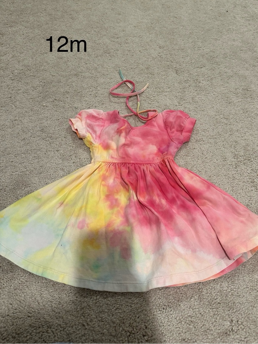 Well Dressed Wolf Tie-Dye Pink & Yellow Play Dress